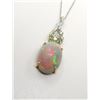 Image 5 : Fine Opal and Diamond Pendant.