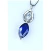 Image 5 : Royal Blue Sapphire and Diamond Pendant.