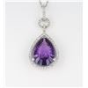 Image 1 : Sensational Amethyst & Diamond Pendant.