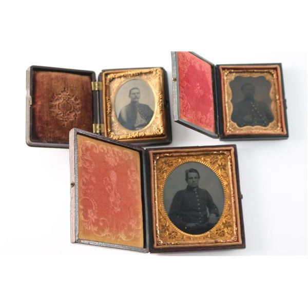 Lot of 3 Civil War Tintype