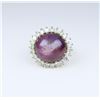 Image 2 : Red Star Sapphire and Diamond Ring.