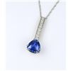 Image 4 : Sri Lankan Blue Sapphire & Diamond Pendant.