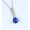 Image 5 : Sri Lankan Blue Sapphire & Diamond Pendant.