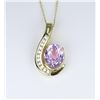 Image 1 : Gorgeous Pink Kunzite & Diamond Pendant.