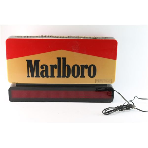 Lot of 2 Cigarette Signs