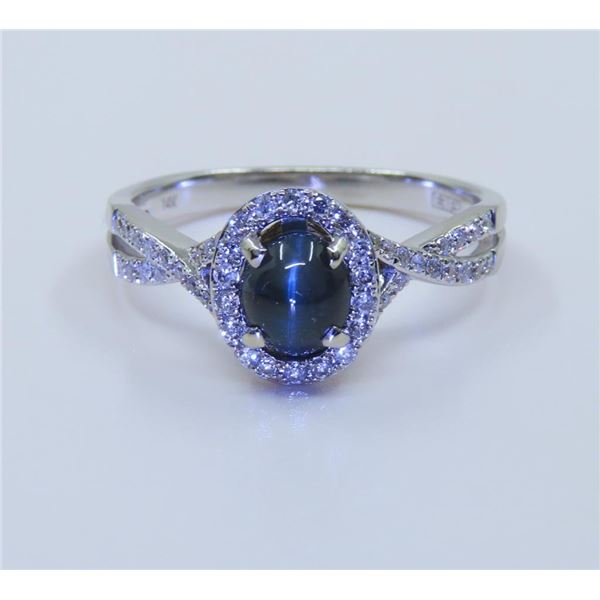 Fine Cats Eye Alexandrite & Diamond Ring.