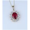 Image 1 : ‘EFFY’ Design Ruby & Diamond Pendant.