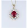 Image 3 : ‘EFFY’ Design Ruby & Diamond Pendant.