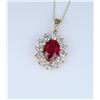 Image 4 : ‘EFFY’ Design Ruby & Diamond Pendant.