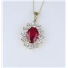 Image 5 : ‘EFFY’ Design Ruby & Diamond Pendant.
