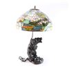 Image 1 : Stained Glass Lamp With Bronze Bear