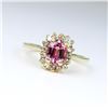 Image 1 : Natural Pink Sapphire & Diamond Ring.