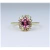 Image 2 : Natural Pink Sapphire & Diamond Ring.