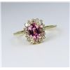 Image 3 : Natural Pink Sapphire & Diamond Ring.