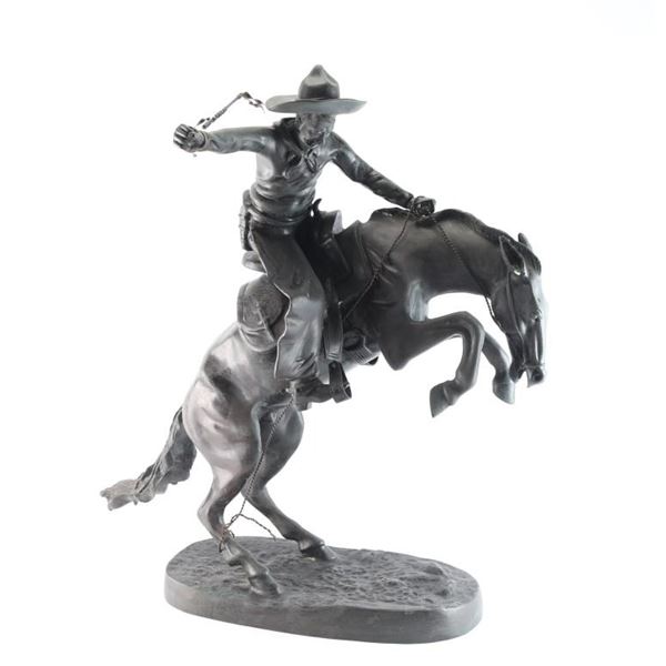 Oversized Metal Statue by Frederick Remington.