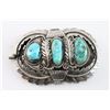 Image 1 : Navajo Turquoise 3 Stone Pendant