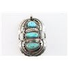 Image 2 : Navajo Turquoise 3 Stone Pendant