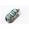 Image 3 : Navajo Turquoise 3 Stone Pendant