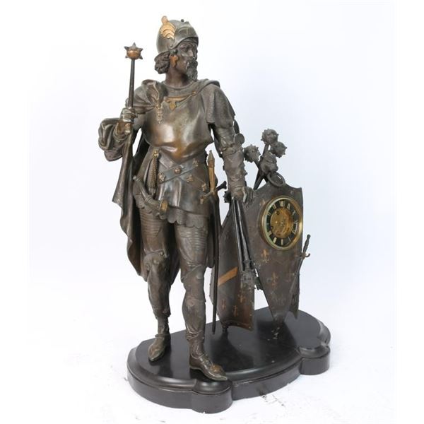 Bronze Figural Clock