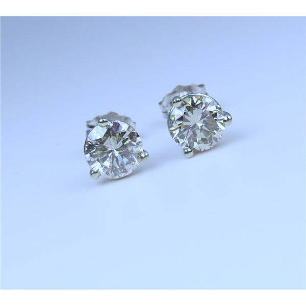Dazzling Martini Style Diamond Stud Earrings.