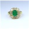 Image 1 : Elegant Emerald and Diamond Ring.