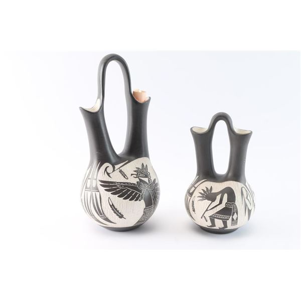 Lot of 2 Indian Wedding Vases