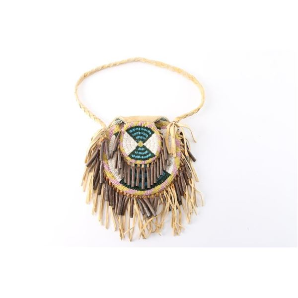Vintage Apache Beaded Medicine Pouch.