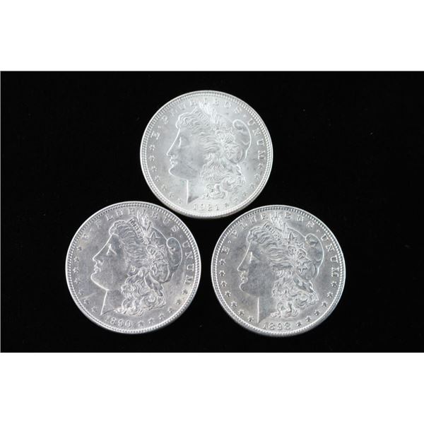 Lot of 3 Morgan Silver Dollars