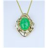 Image 1 : Gorgeous Fine Jade and Diamond Pendant.