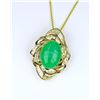 Image 3 : Gorgeous Fine Jade and Diamond Pendant.