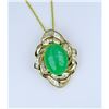 Image 4 : Gorgeous Fine Jade and Diamond Pendant.