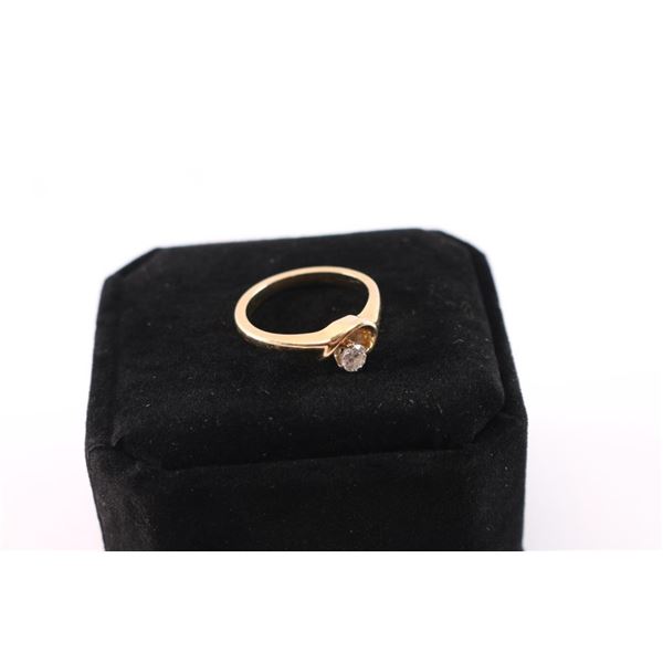 Petite Gold & Diamond Ring.