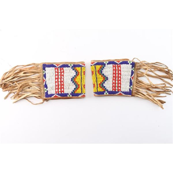 Pair of Arapaho Beaded Cuffs.