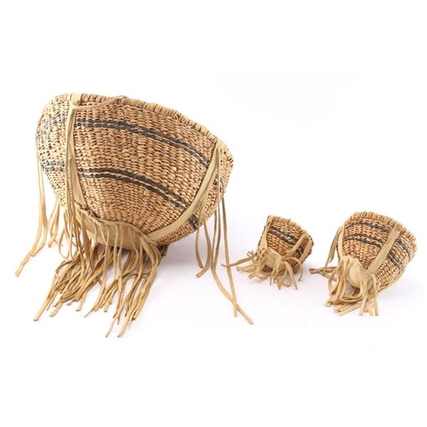 Collection of 3 Apache Burden Baskets