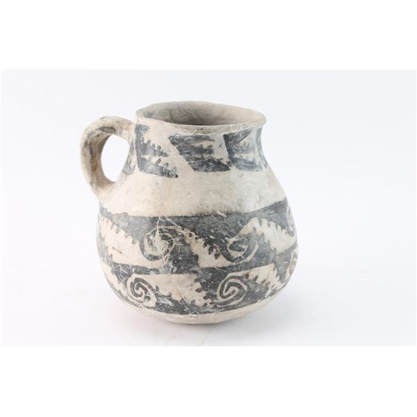 Anasazi Black & White Handled Jar.