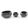 Image 2 : Lot of 3 Santa Clara Blackware Pots.