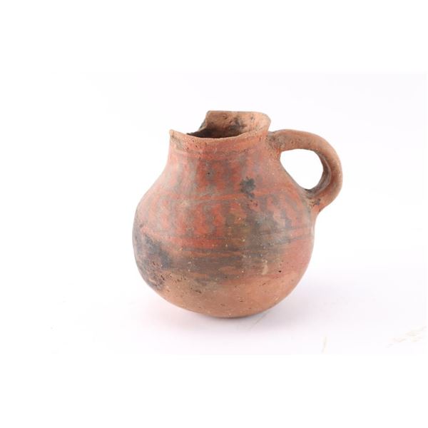 Tusayan Redware Handled Pot.