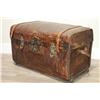 Image 1 : Antique 19th Century Leather Trunk.
