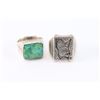Image 1 : Two Navajo Sterling Silver Men's Rings.