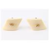 Image 1 : Bone & Gold Cuff Links.