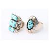Image 2 : Lot of Two Men's Turquoise Rings.