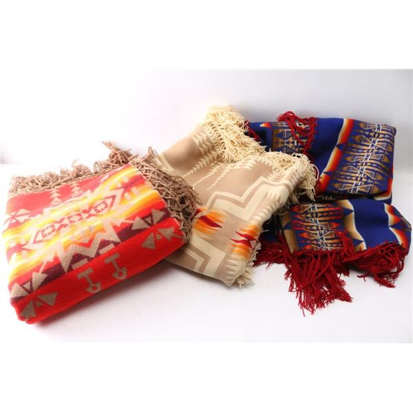 Lot of 3 Pendleton Wearing Shawls.