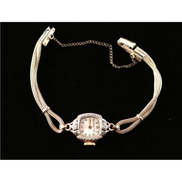 Ladies Vintage Bulova Gold Watch.