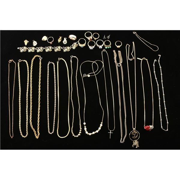 Lot of Gold Tone Jewelry.