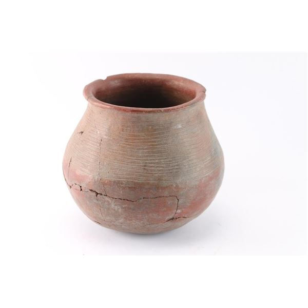 Prehistoric Redware Pot, Restored.