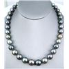 Image 1 : Large Tahitian Black Pearl Necklace.