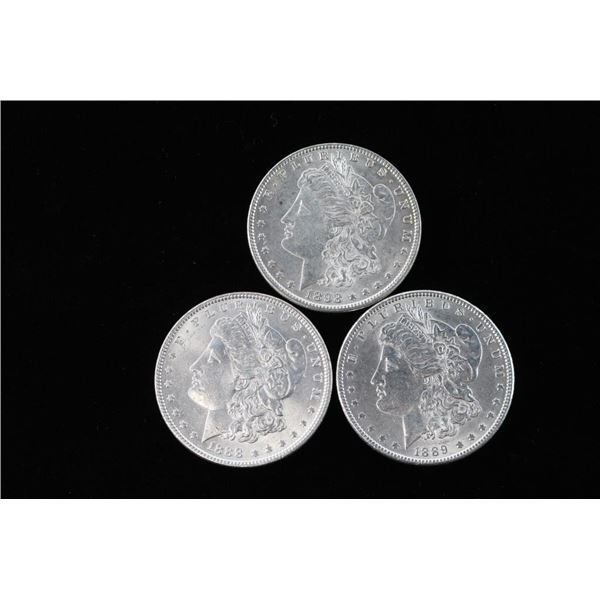 Lot of 3 Morgan Silver Dollars
