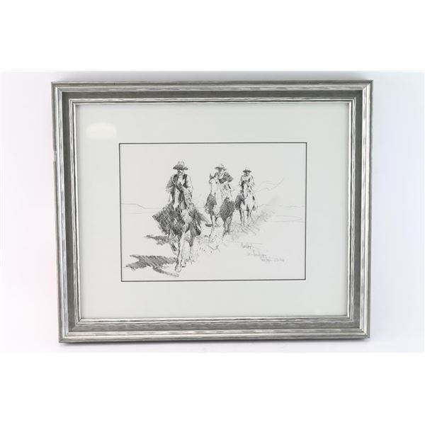 Original Pencil and Ink Drawing.