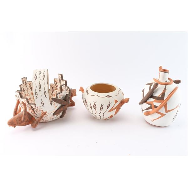 Lot of 3 Zuni Pots