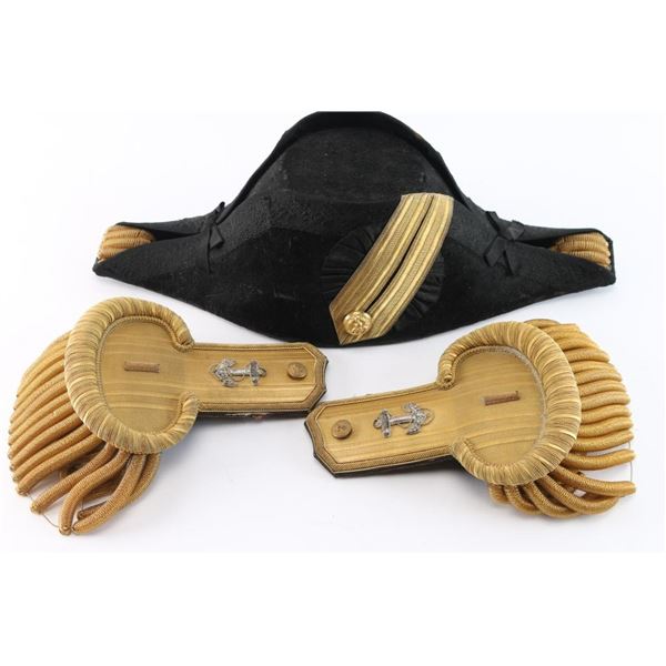 U.S. Naval Officer's Dress Hat & Epauletts.